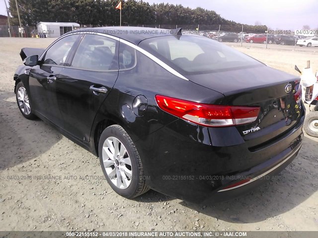 5XXGU4L3XGG095238 - 2016 KIA OPTIMA EX BLACK photo 3