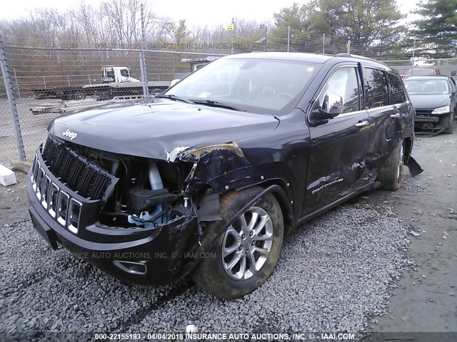 1C4RJFBG5EC163668 - 2014 JEEP GRAND CHEROKEE LIMITED Dark Blue photo 2