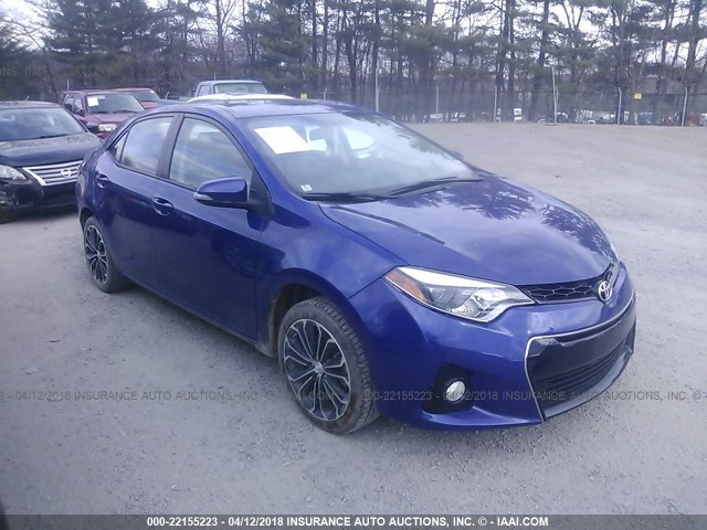 5YFBURHE2EP153820 - 2014 TOYOTA COROLLA L/LE/LE PLS/PRM/S/S PLS BLUE photo 1