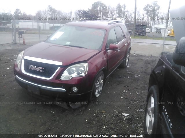 1GKER23D99J214647 - 2009 GMC ACADIA SLT-1 MAROON photo 2