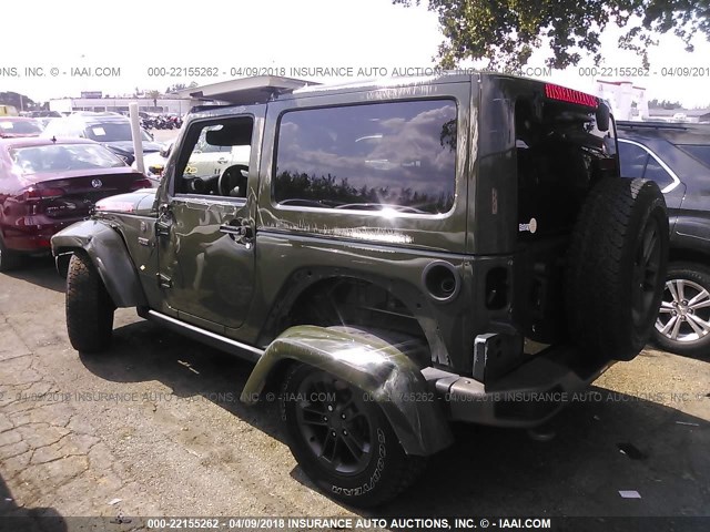 1C4AJWBG0GL280252 - 2016 JEEP WRANGLER SAHARA GREEN photo 3