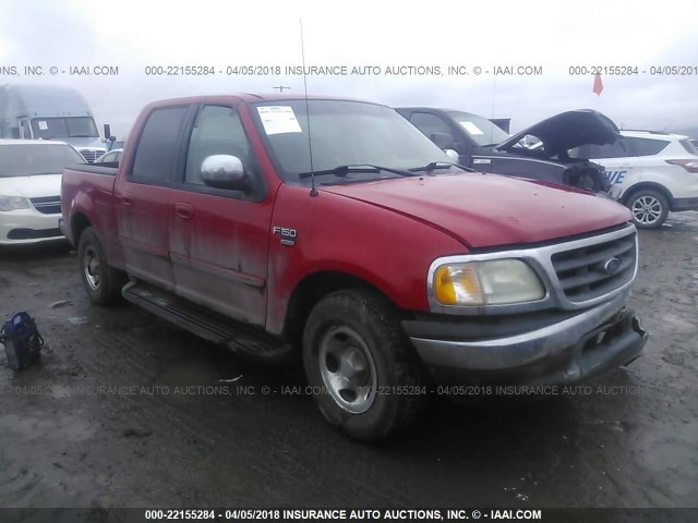 1FTRW07662KC51709 - 2002 FORD F150 SUPERCREW RED photo 1