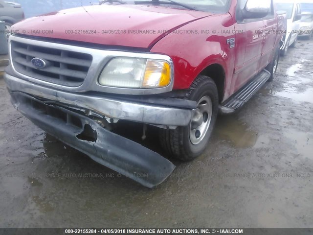 1FTRW07662KC51709 - 2002 FORD F150 SUPERCREW RED photo 6