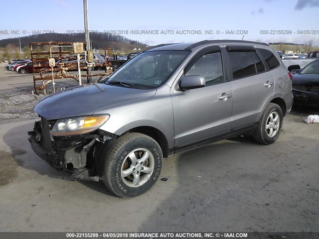 5NMSG73D78H162280 - 2008 HYUNDAI SANTA FE GLS SILVER photo 2