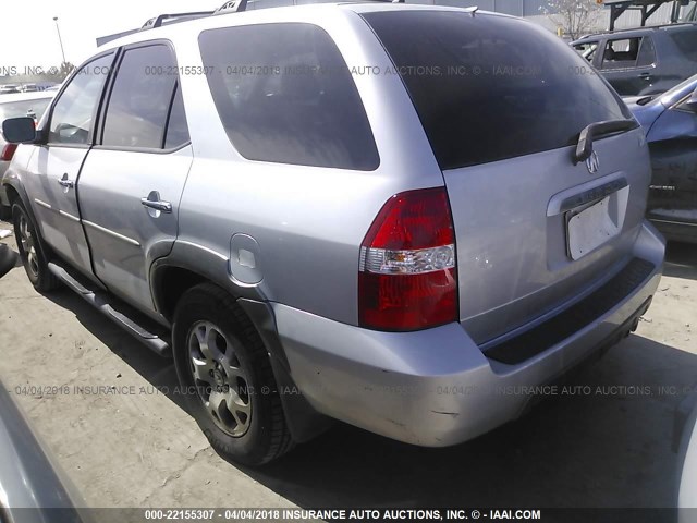 2HNYD18832H511752 - 2002 ACURA MDX TOURING SILVER photo 3