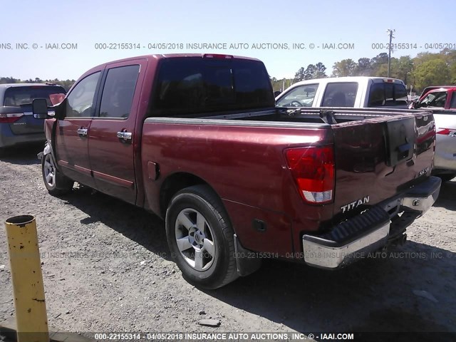 1N6AA07A04N513061 - 2004 NISSAN TITAN XE/SE/LE BURGUNDY photo 3