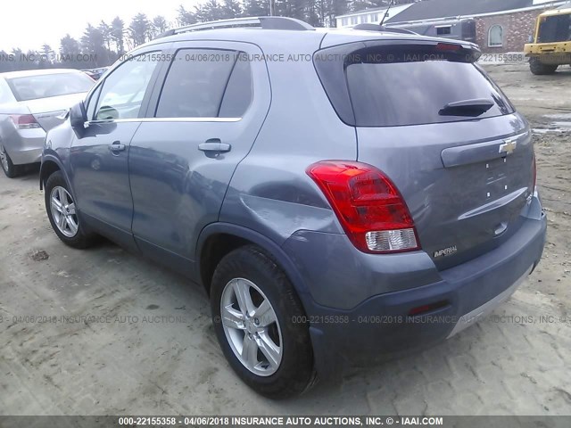 KL7CJRSB3FB070972 - 2015 CHEVROLET TRAX 1LT GRAY photo 3