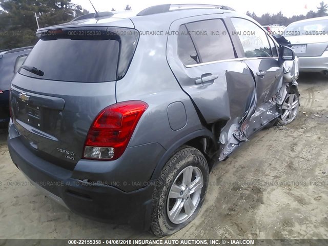 KL7CJRSB3FB070972 - 2015 CHEVROLET TRAX 1LT GRAY photo 4