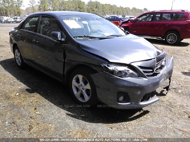 2T1BU4EE1DC002490 - 2013 TOYOTA COROLLA S/LE GRAY photo 1