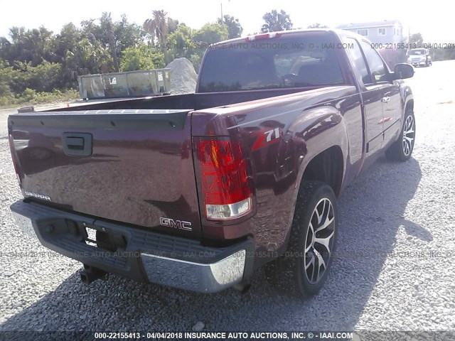 2GTEC19J281143255 - 2008 GMC SIERRA C1500 RED photo 4