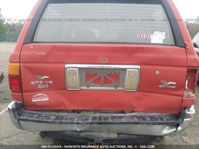 JT3VN39WXN8035996 - 1992 TOYOTA 4RUNNER VN39 SR5 RED photo 6