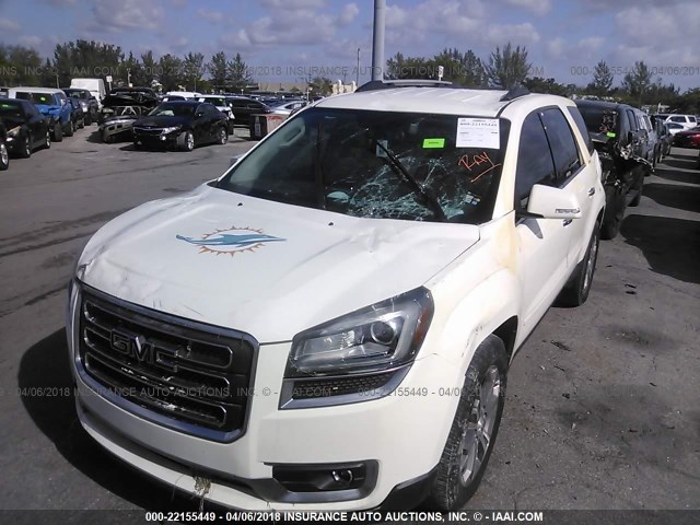 1GKKRRKD8EJ114028 - 2014 GMC ACADIA SLT-1 WHITE photo 6