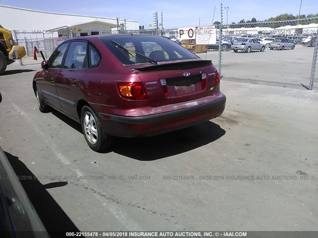 KMHDN55D63U084944 - 2003 HYUNDAI ELANTRA GLS/GT BURGUNDY photo 3