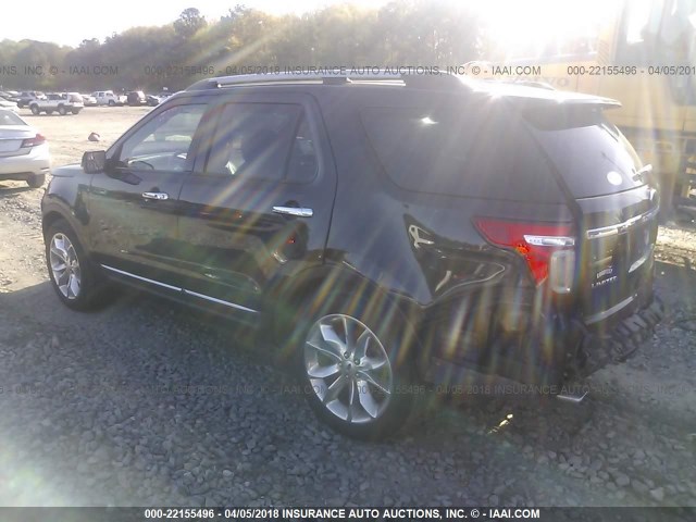 1FM5K8F81FGA62515 - 2015 FORD EXPLORER LIMITED 黑色 照片 3