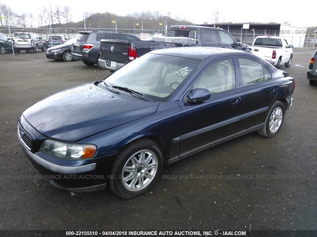 YV1RS61T632260418 - 2003 VOLVO S60 BLUE photo 2