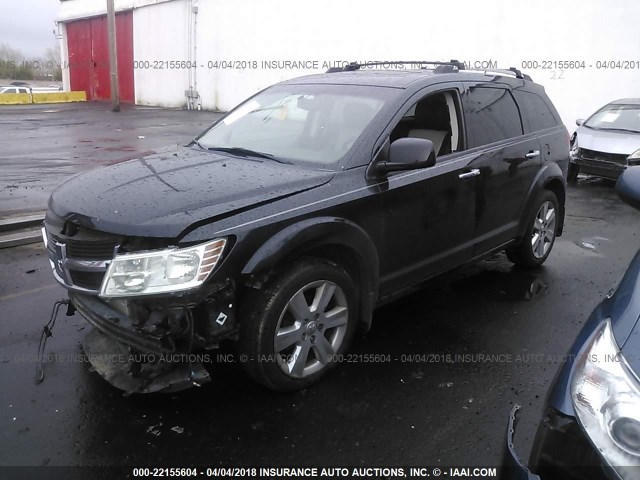 3D4GH67V19T540018 - 2009 DODGE JOURNEY R/T BLACK photo 2