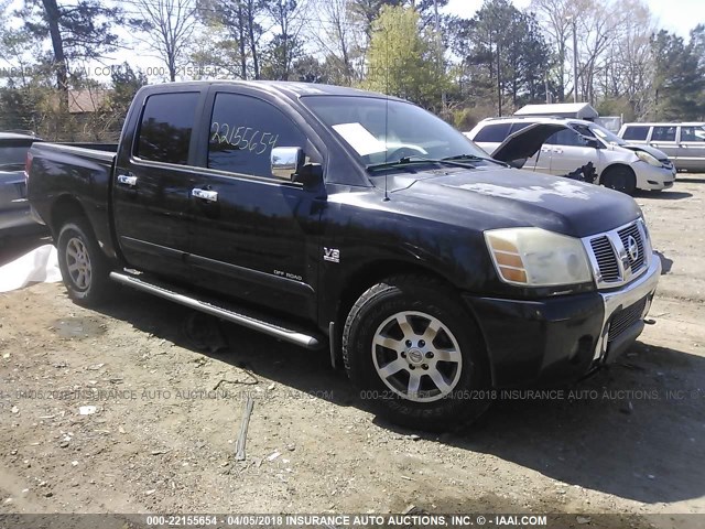 1N6AA07A94N546057 - 2004 NISSAN TITAN XE/SE/LE BLACK photo 1