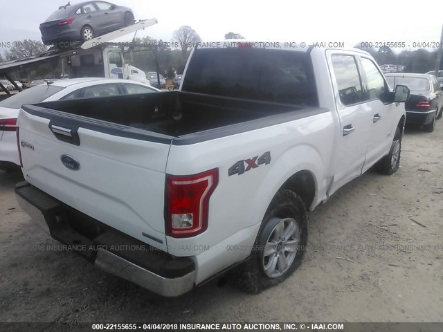 1FTEW1EG1GFA88483 - 2016 FORD F150 SUPERCREW WHITE photo 4