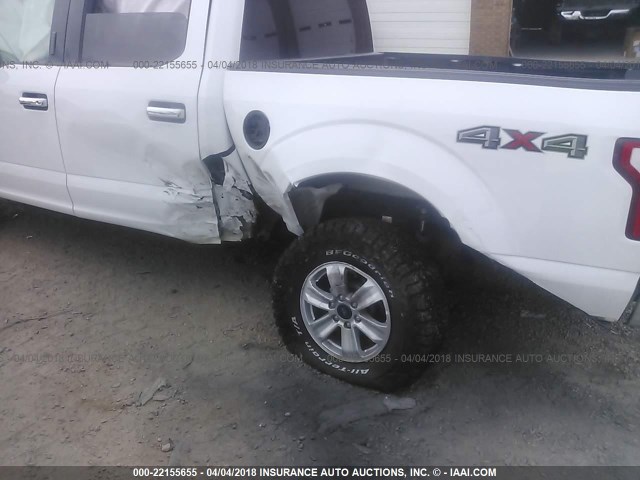 1FTEW1EG1GFA88483 - 2016 FORD F150 SUPERCREW WHITE photo 6