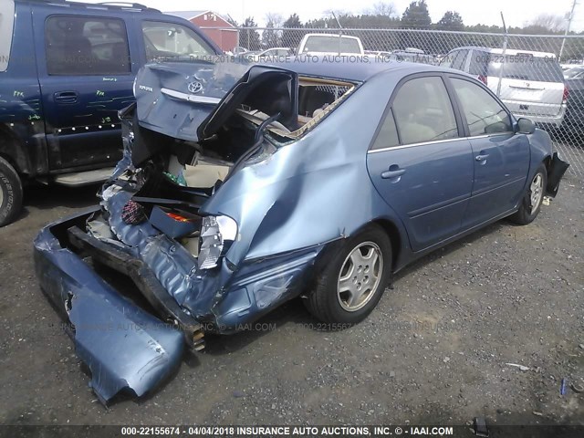 4T1BF32K13U546208 - 2003 TOYOTA CAMRY LE/XLE/SE Light Blue photo 4