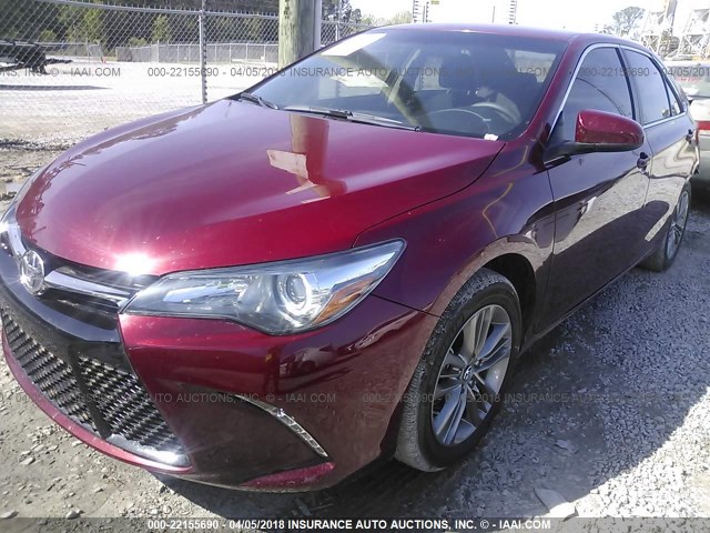 4T1BF1FK9HU763124 - 2017 TOYOTA CAMRY LE/XLE/SE/XSE BURGUNDY photo 2