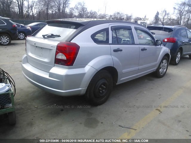 1B3HB48B97D181856 - 2007 DODGE CALIBER SXT SILVER photo 4