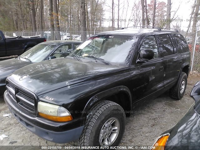 1B4HS28Y1XF664251 - 1999 DODGE DURANGO BLACK photo 2