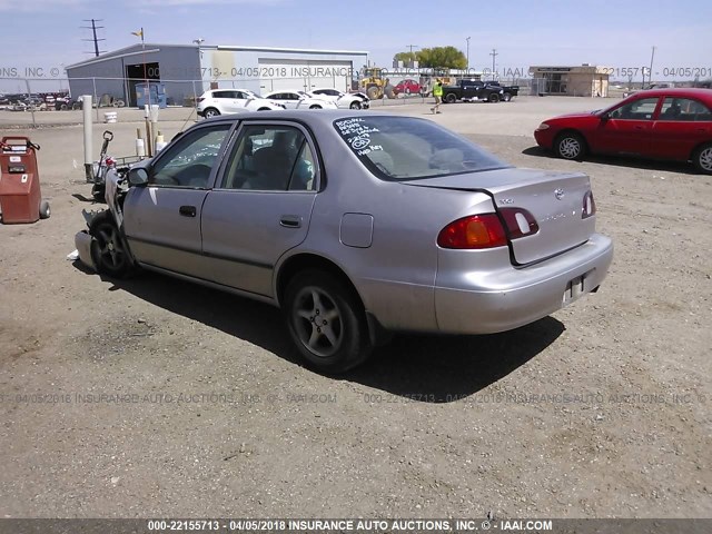 1NXBR12E4YZ347005 - 2000 TOYOTA COROLLA VE/CE/LE SILVER photo 3