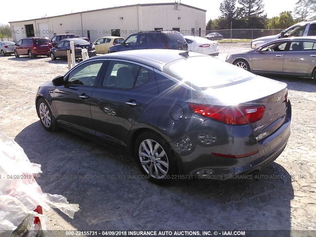 5XXGN4A77FG372798 - 2015 KIA OPTIMA EX GRAY photo 3