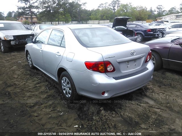 JTDBL40E399060916 - 2009 TOYOTA COROLLA LE/XLE SILVER photo 3