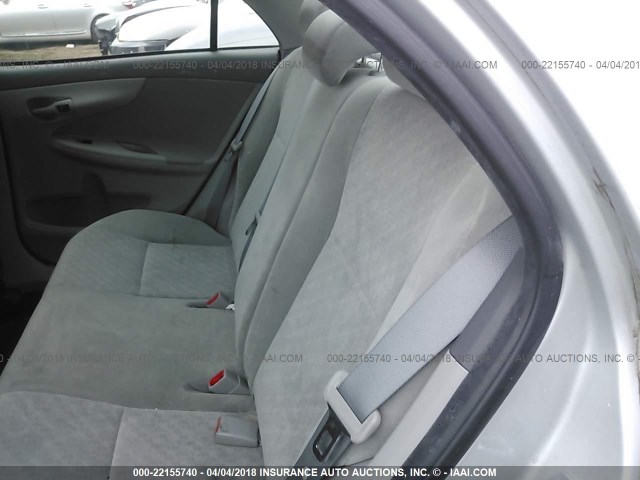 JTDBL40E399060916 - 2009 TOYOTA COROLLA LE/XLE SILVER photo 8