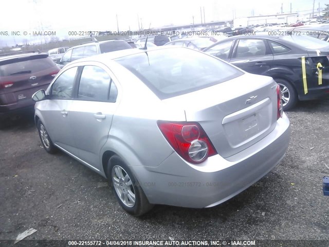 1G1JB5SH9C4128371 - 2012 CHEVROLET SONIC LS ვერცხლისფერი ფოტო 3