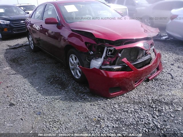 4T4BF3EK9BR152245 - 2011 TOYOTA CAMRY SE/LE/XLE RED photo 1