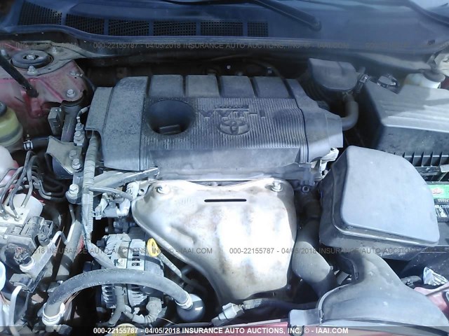 4T4BF3EK9BR152245 - 2011 TOYOTA CAMRY SE/LE/XLE RED photo 10