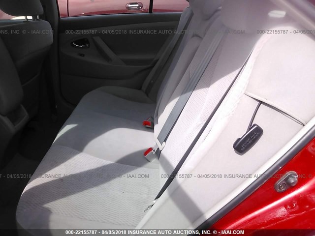 4T4BF3EK9BR152245 - 2011 TOYOTA CAMRY SE/LE/XLE RED photo 8
