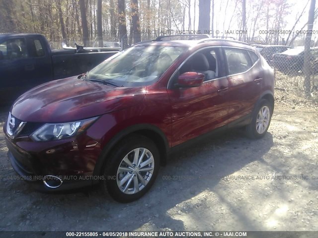 JN1BJ1CP0HW025108 - 2017 NISSAN ROGUE SPORT S/SV/SL BURGUNDY photo 2