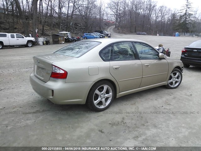 4S3BL616687214659 - 2008 SUBARU LEGACY 2.5I GOLD photo 4