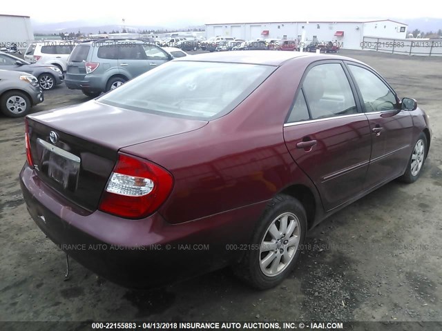 4T1BF30K32U029977 - 2002 TOYOTA CAMRY LE/XLE/SE 红色 照片 4