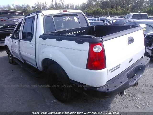 1FMZU67EX3UC30234 - 2003 FORD EXPLORER SPORT TR  WHITE photo 3