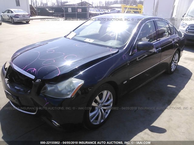 JNKBY01F18M550038 - 2008 INFINITI M45 BLACK photo 2