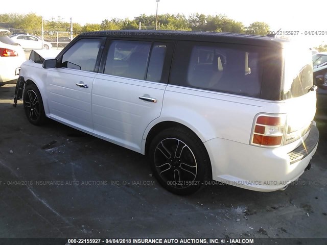 2FMGK5D8XDBD23218 - 2013 FORD FLEX LIMITED WHITE photo 3