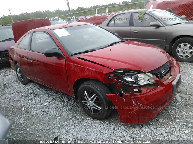 1HGEM22125L061210 - 2005 HONDA CIVIC DX VP RED photo 1