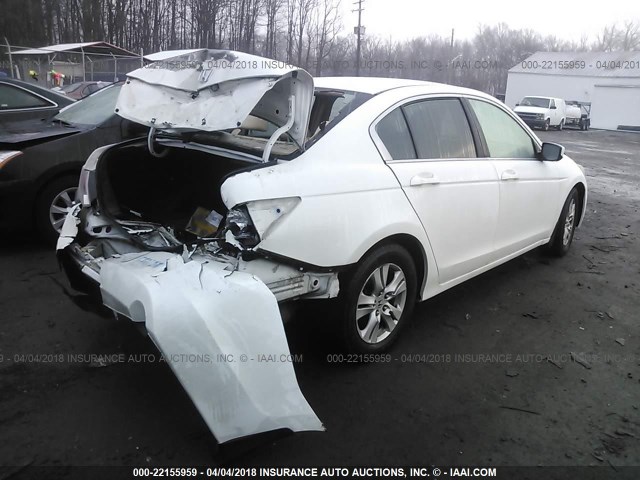 1HGCP26479A014954 - 2009 HONDA ACCORD LXP WHITE photo 4