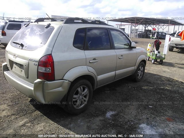 KM8JN12D16U360497 - 2006 HYUNDAI TUCSON GLS/LIMITED Champagne photo 4