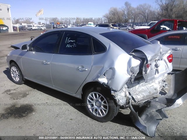 KMHDU46D78U428834 - 2008 HYUNDAI ELANTRA GLS/SE/LIMITED SILVER photo 3