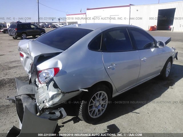 KMHDU46D78U428834 - 2008 HYUNDAI ELANTRA GLS/SE/LIMITED SILVER photo 4