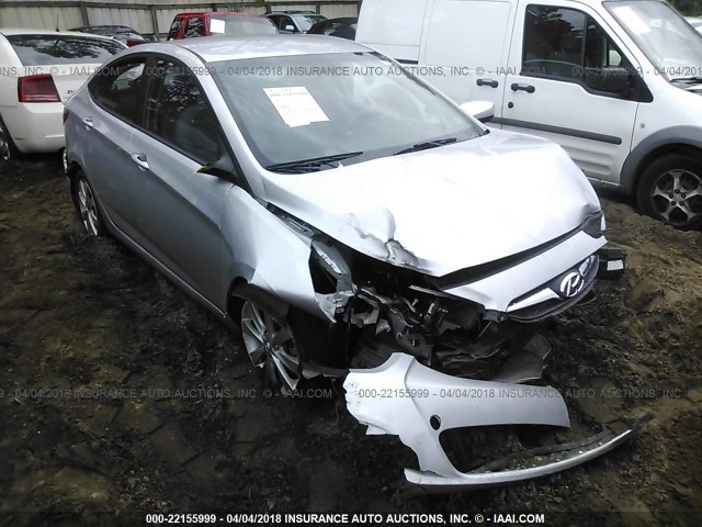 KMHCU4AE8DU581017 - 2013 HYUNDAI ACCENT GLS/SE SILVER photo 1