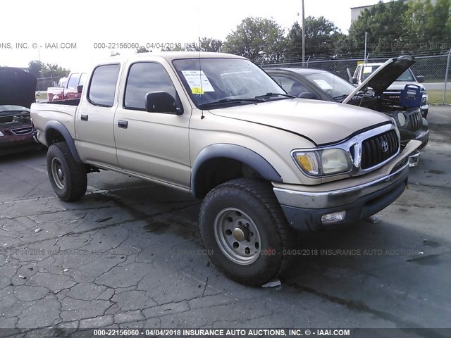 5TEGM92N72Z030521 - 2002 TOYOTA TACOMA DOUBLE CAB PRERUNNER GOLD photo 1