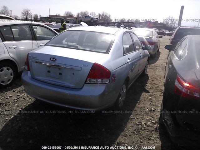 KNAFE121375476535 - 2007 KIA SPECTRA EX/LX BLUE photo 4