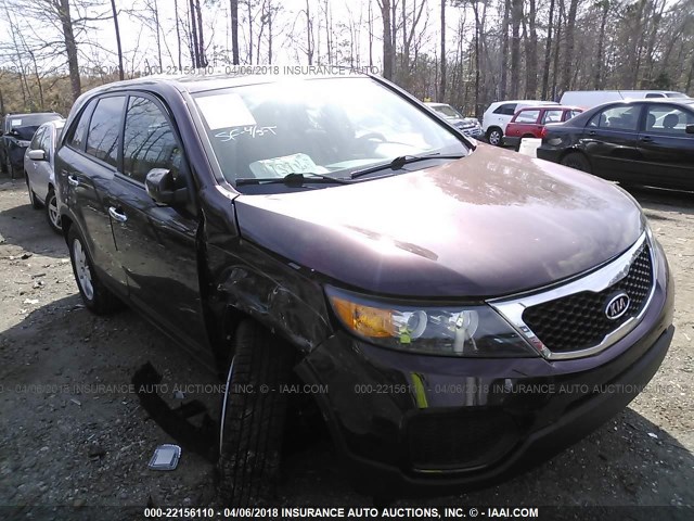 5XYKT3A11CG292734 - 2012 KIA SORENTO LX BURGUNDY photo 6